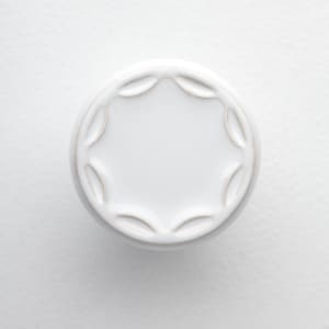 Ceramic knob for furniture No.5, white