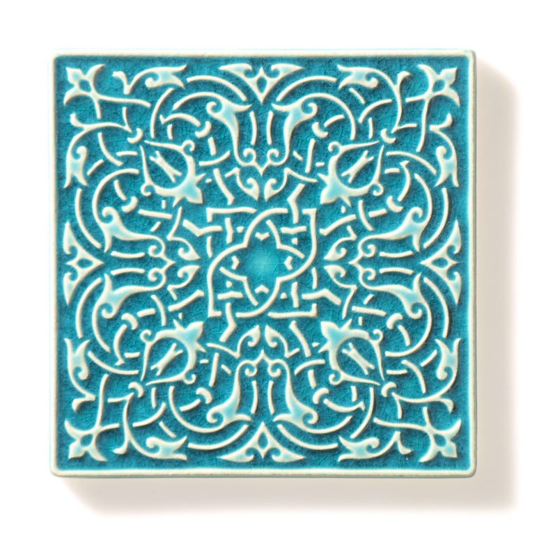 tiles 12 ornaments, turquoise No.1 zdjęcie 6