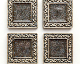 4 baldosas VIVACE 5cmx5cm, marrón grisáceo