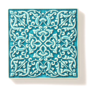tiles 12 ornaments, turquoise No.1 zdjęcie 4