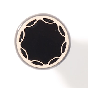Ceramic knob for furniture No.5, black