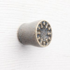 Ceramic small knob for furniture No.9, gray brown