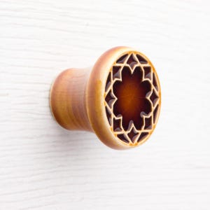 Pomello per mobili, modello n. 3, marrone, maniglie in ceramica, pomello decorativo.