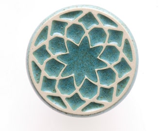 ceramic knob for furniture No.1, mint