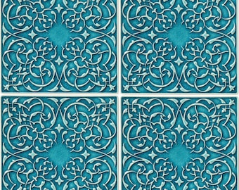 ceramic tiles walls, decors/CANTABILE/15cm/turquoise