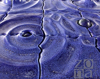 Ceramic tiles, drops on the water