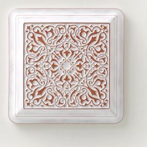 decors, tiles walls, for hanging, white, pattern MODERATO