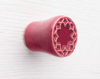 Ceramic small knob for furniture No.14, cherry.