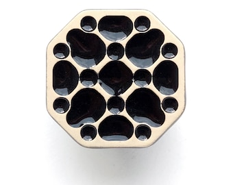 Ceramic knob for furniture No.11, black