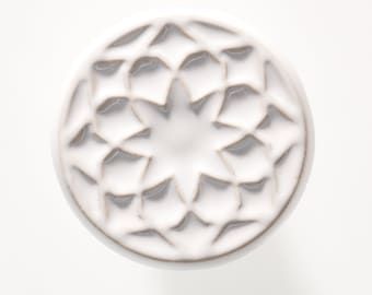 Keramikknopf für Möbel Nr.1, weiß