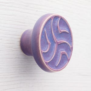 Pomo de cerámica para mueble, nº 18, color lavanda