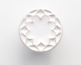 Keramikknauf klein für Möbel Nr.14, weiß