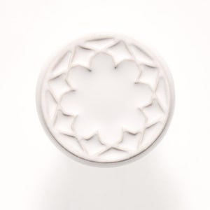 Ceramic knob for furniture No.3, white