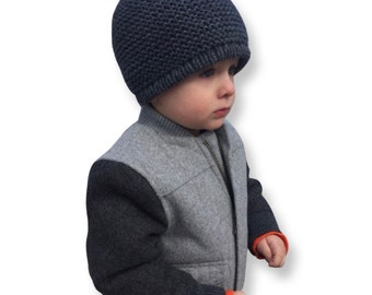 Hand Knitted Winter Hat // Handmade Beanie Cap // Warm Knit Kids Hat