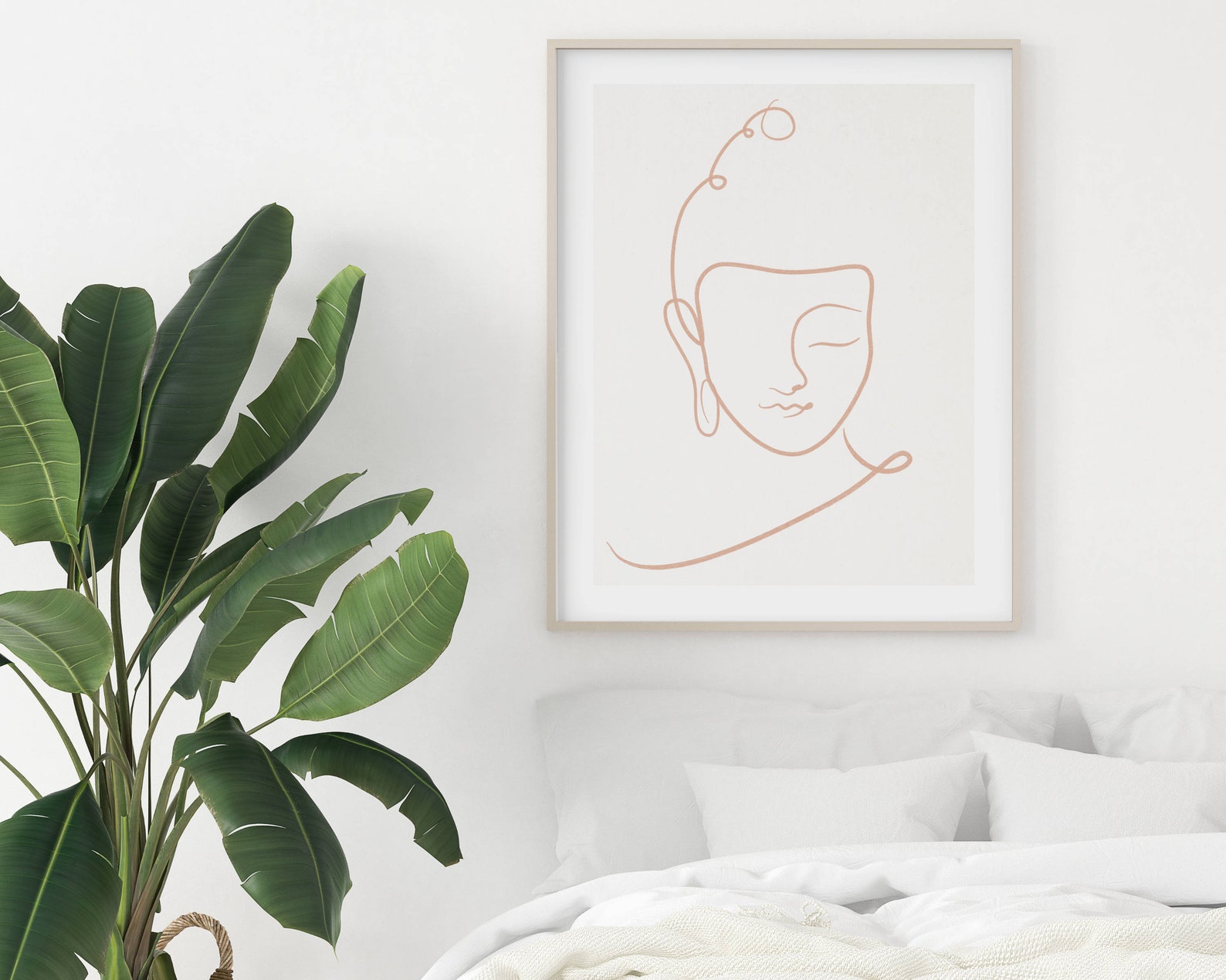 PRINTABLE Beige Buddha Line Art Minimalist Boho Poster - Etsy UK