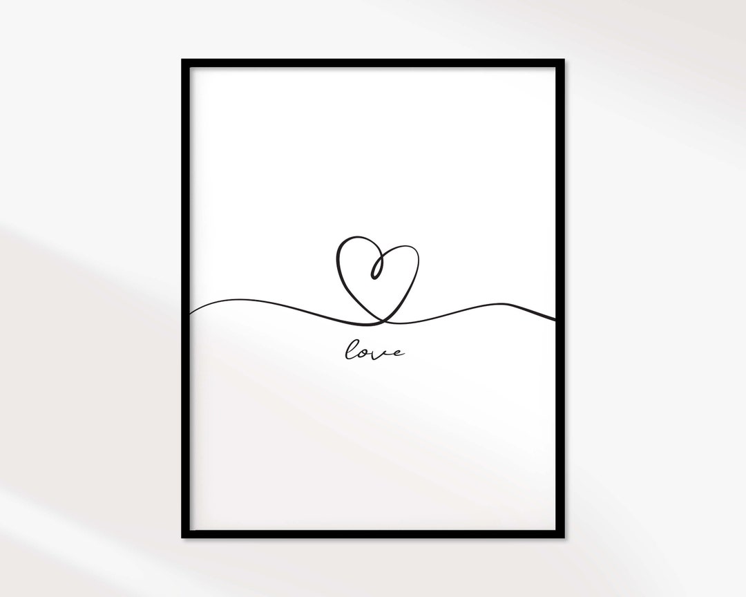 PRINTABLE Love Wall Art, Valentine's Day Art for Bedroom, Love Print ...