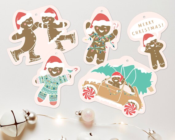 Buy PRINTABLE Christmas Gift Tag, Gingerbread Man Print, Set of Festive  Favor Tag for Christmas, Cute Christmas Gift Tags for Presents, Set of 5  Online in India 