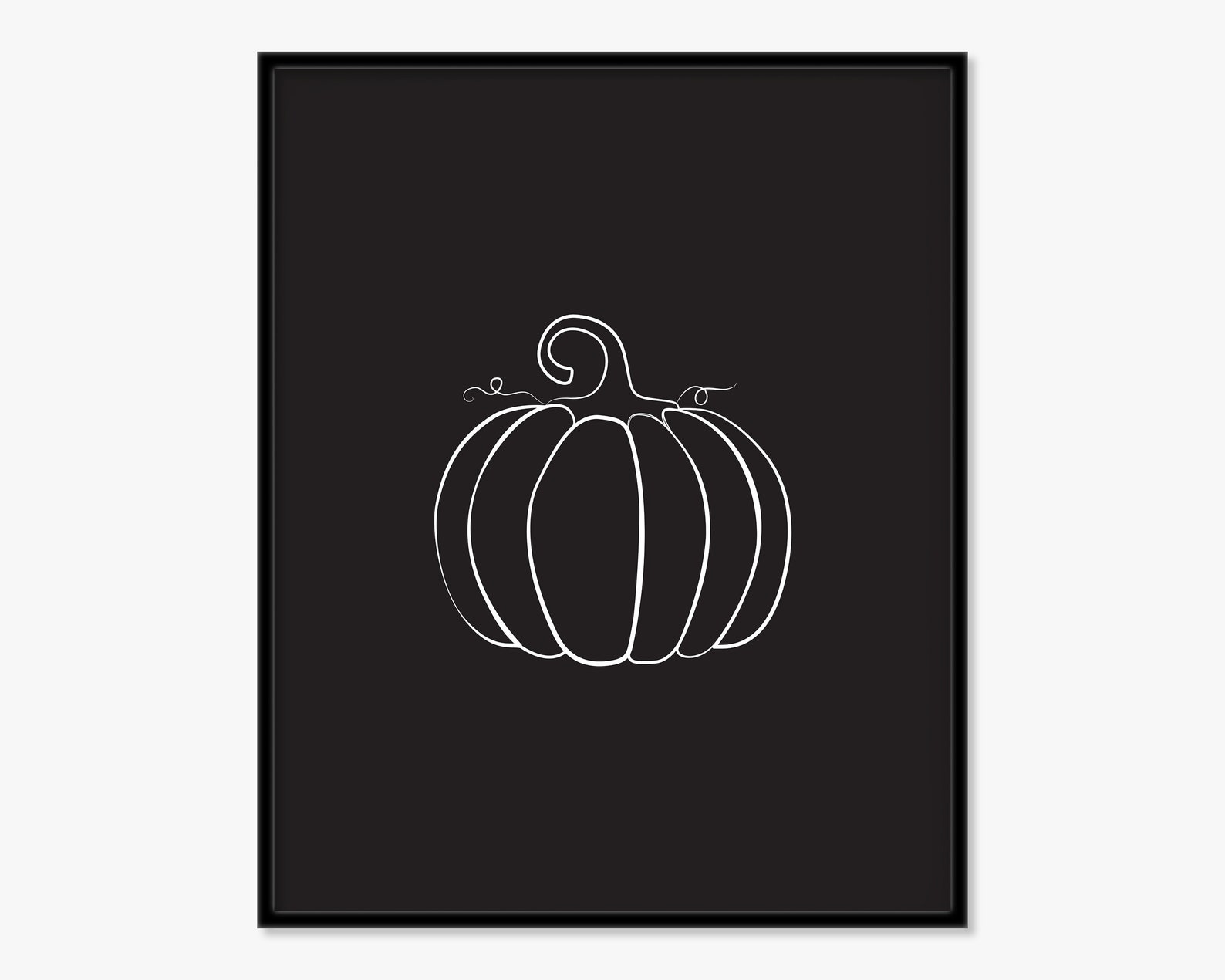 PRINTABLE Halloween Black White Art Minimalistic Prints Trick | Etsy