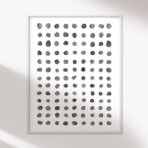 PRINTABLE Dotted black & white Minimalistic Print, Simple Pattern Prints, Wall Art, Simple Art for bedroom living room, Home Gift for Women