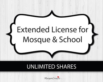 Erweiterte Lizenz für unbegrenzte Aktien, Arabische Schule, Moschee, Koran, Islam Kinder, druckbare Ressourcen / Nur PDF - Sofortiger Download