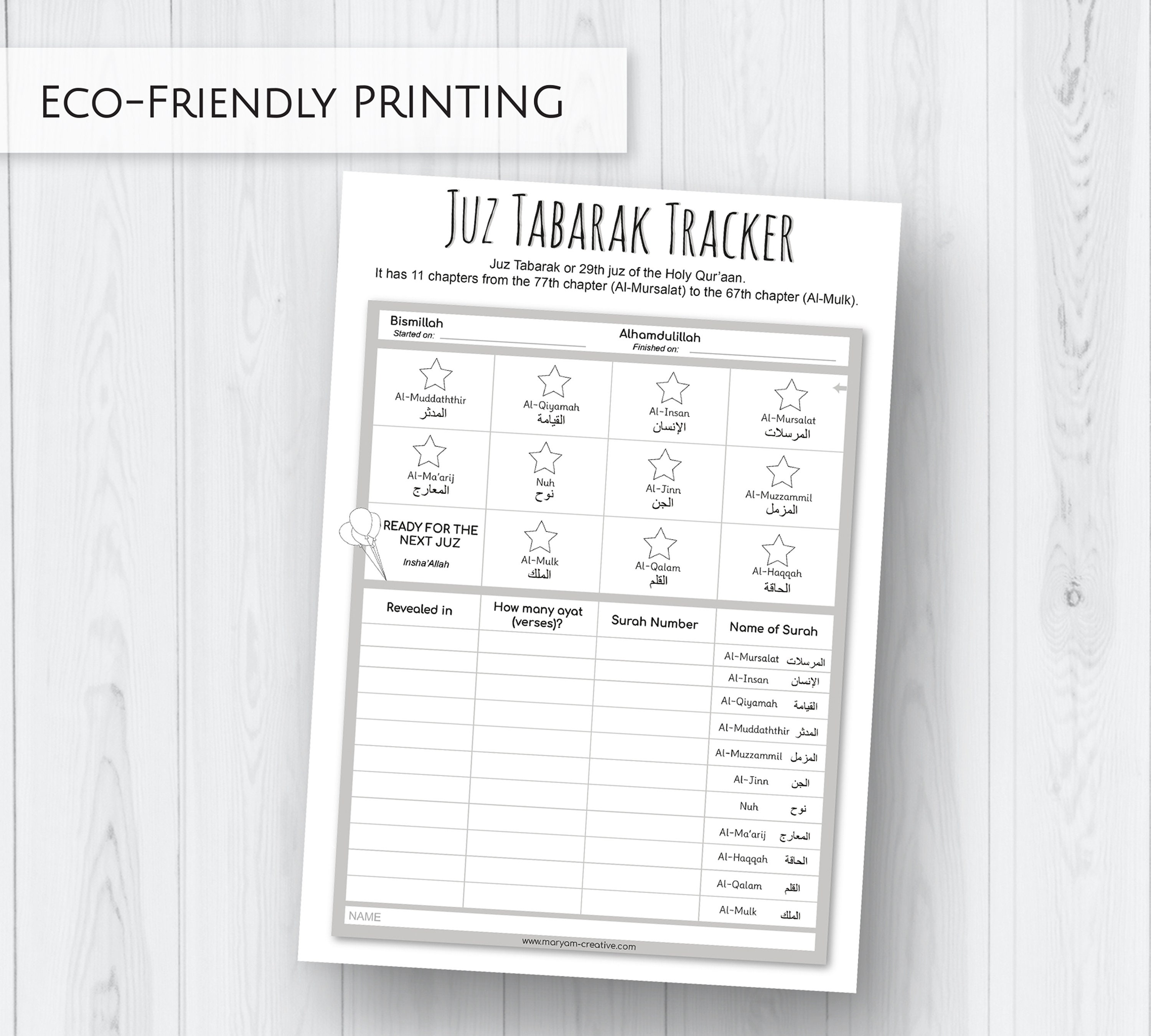 Juz Tabarak Tracker, Quran, Islam, Quran Kids, Muslim Kids Instant ...