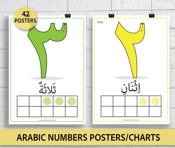 Arabic Numbers Chart 270x350