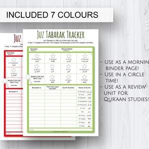 Juz Tabarak Tracker, Quran, Islam, Quran Kids, Muslim Kids Instant ...