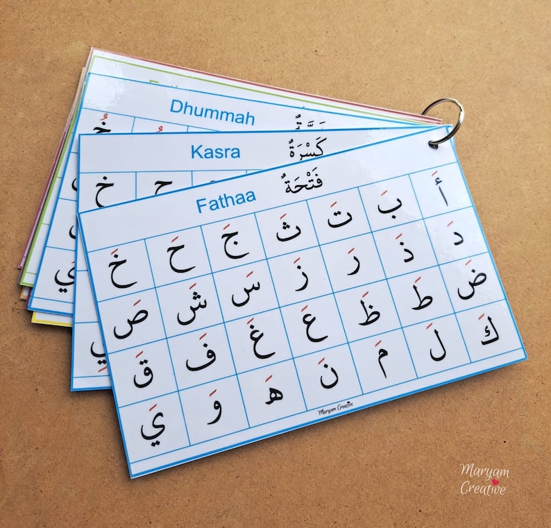 Arabiska läskort, Tajweed, Al-Qaaidah Nooraaniyah, اللغة العربية - Omedelbar nedladdning bild 3