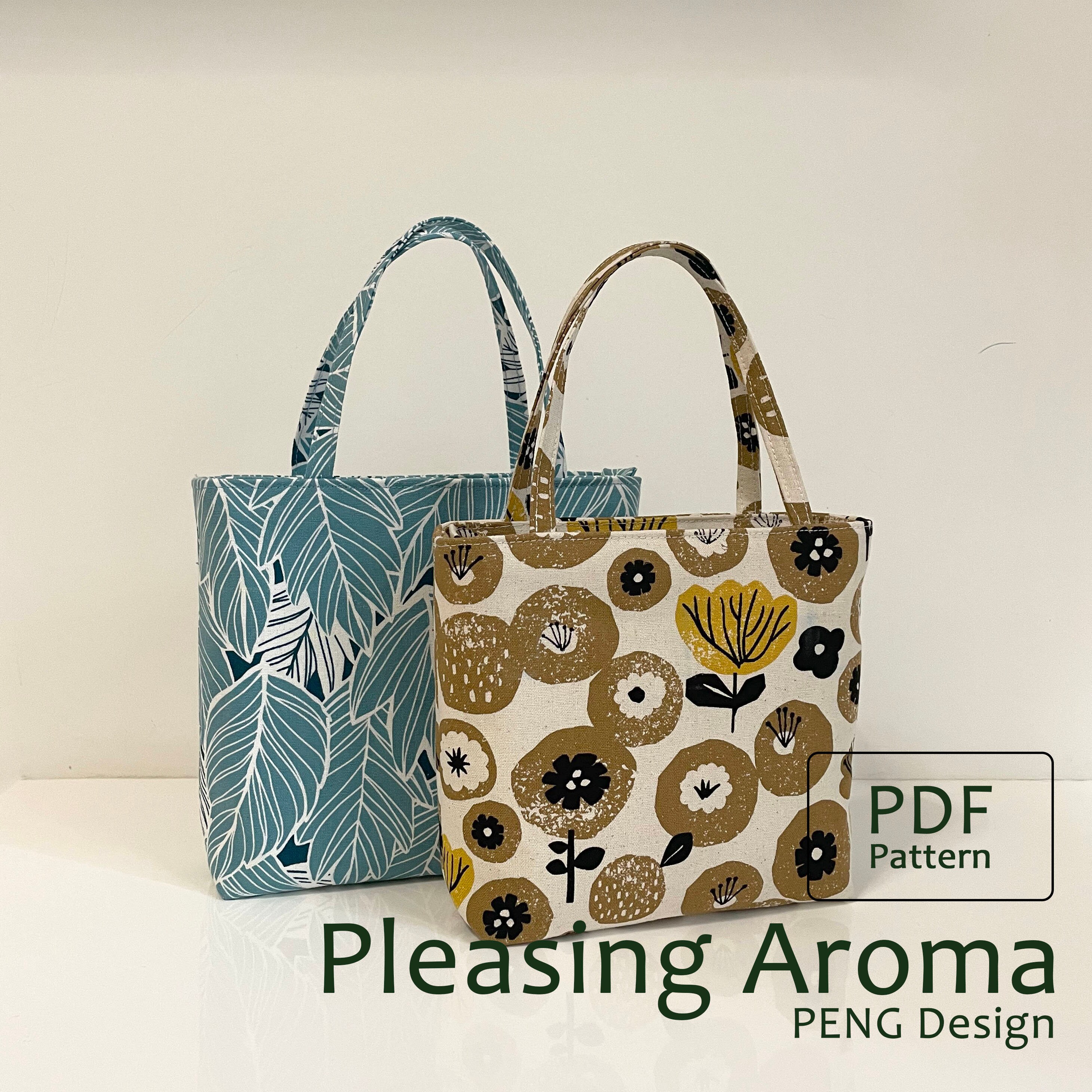 Mini Tote Bag With Templatestwo Sizespdf Sewing Pattern Zip - Etsy