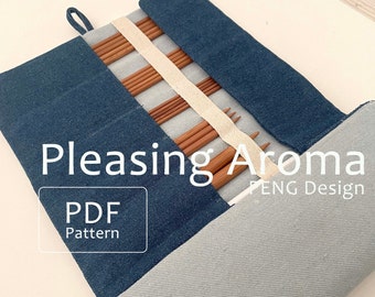 Easy Sewing Pattern Knitting Needle Case/One Size/Needle Case Template/Canvas/Denim Needle Holder Pattern/PDF/Knitters Organizer