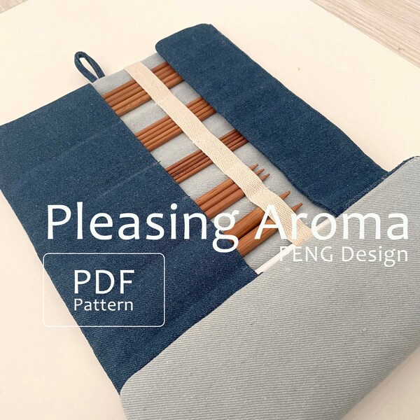 Easy Sewing Pattern Knitting Needle Case/One Size/Needle Case Template/Canvas/Denim Needle Holder Pattern/PDF/Knitters Organizer