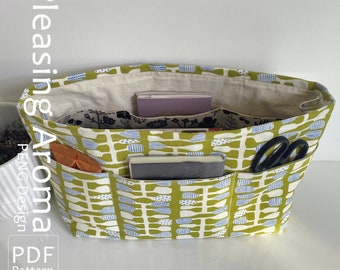 Modello di cucito per inserto borsa facile, organizer per tote, modello per marsupio, modello per inserto borsa, file pdf, download immediato