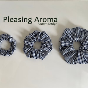 ヘアシュシュの縫製チュートリアル、3サイズの簡単なシュシュの縫製パターン、シュシュの縫製パターンの即時ダウンロード