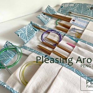 Sewing Pattern Knitting Needle Case/2 Size/Needle case pattern/Canvas Needle Holder Pattern/PDF/Knitters Organizer