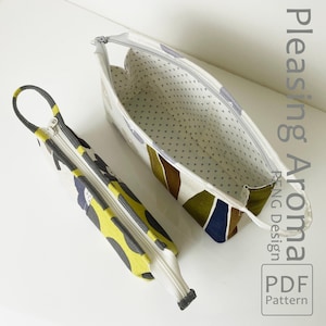 Tutorial de costura de bolsa con cremallera fácil, tutorial de estuche para lápices para la vuelta al cole, patrón de costura de bolsa de cosméticos, archivo PDF, descarga instantánea