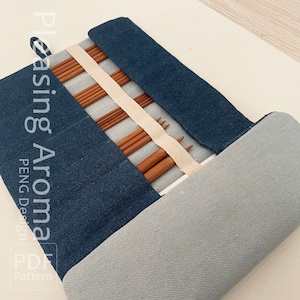 Easy Sewing Pattern Knitting Needle Case/One Size/Canvas/Denim Needle Holder Template/PDF/Knitters Organizer Sewing Tutorials