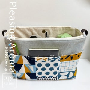 Tote Organizer mit Vorlagen, Taschen-Einsatz, Schnittmuster, Craft Organizer, Multi Pocket Organizer, Pdf-Datei, zum sofortigen Download