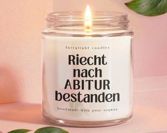 Bestanden Abitur 2026 Abschluss Geschenk Kerze – Abi Geschenk Abschluss Schule, Abiturient Tochter u. Familie