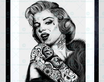 Wayne Maguire Tattooed Captain Spaulding Inked Ikon Canvas Art Print
