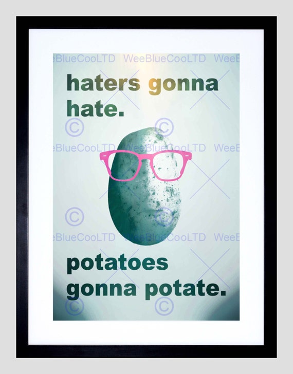 Zitat Von Hasser Hassen Kartoffeln Potate Hipster Typografie Etsy