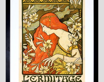 Advert Berthon Revue L'Ermitage Paris France Poster Art FE835PY