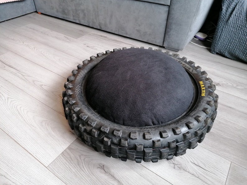 Upcycled Dog Bed Repuporsed Motorbike Tyre Dog Bed Fleece Etsy UK