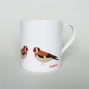 Goldfinch Bone China Mug - garden birds, bird, wildlife, kitchen, dining, gift, tea, coffee, bird, nature