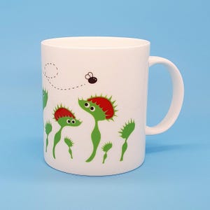 Venus Fly Trap Large Bone China Mug -  carnivorous, plant, fly catcher, houseplant, outdoors, gardening, kitchen, tableware, gift, coffee