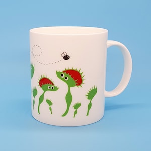 Venus Fly Trap Large Bone China Mug -  carnivorous, plant, fly catcher, houseplant, outdoors, gardening, kitchen, tableware, gift, coffee