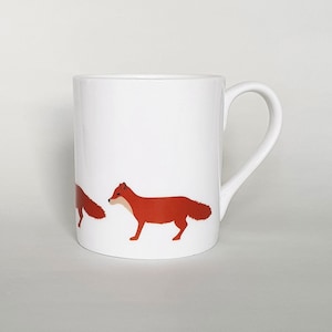 Fox Bone China Mug - woodland, wildlife, garden, countryside, outdoors, kitchen, dining, gift, tea, coffee, nature, home