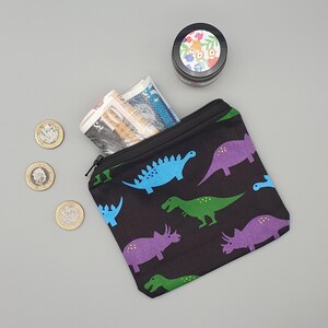 Dinosaurs Purse - T-Rex, Triceratops, Stegosaurus, jurassic, coin purse, handbag, holidays, vacation, summer