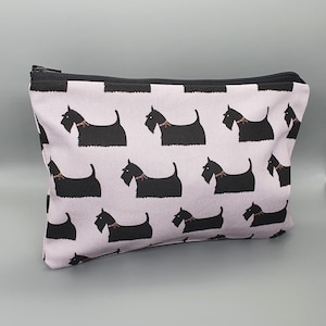 Scottish Terrier Accessories Bag - Scottie, Scotland, Scottish, handmade, cotton, travel, make-up, gift, storage, vacation, highlands