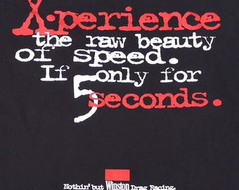 Vintage 1996 Winston Drag Racing T-Shirt - Single Stitched, Made in USA, XL