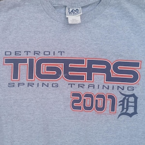 Vintage Y2K 2001 Detroit Tigers Frühlingstraining Triblend T-Shirt / LEE Sport / Medium